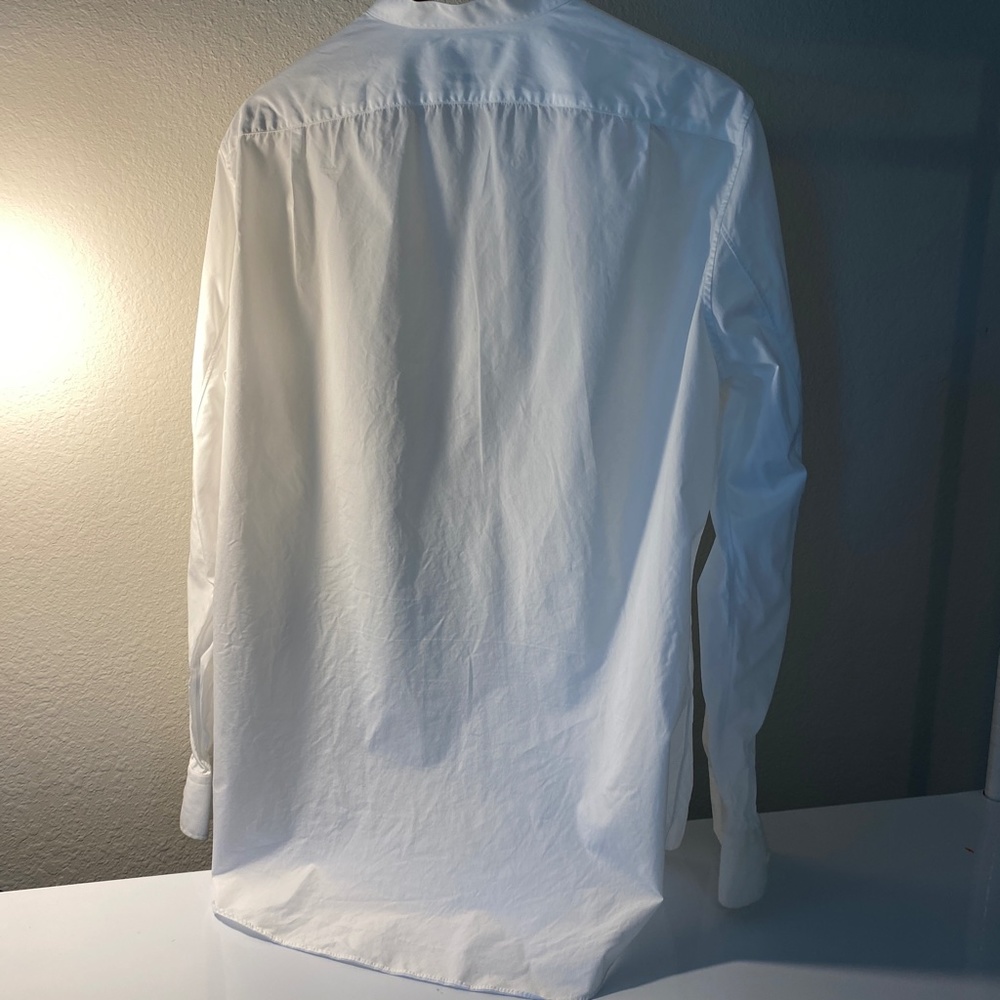 Alexander McQueen band collar button down shirt white  Size 17+  Ultra Luxury - Picture 4 of 13